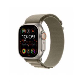 Apple Watch Ultra 2 GPS + Cellular, 49mm Titanium Case with Olive Alpine Loop - Medium - MREY3TY/A