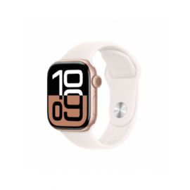 Apple Watch Series 10 GPS 42mm Rose Oro Cassa Alluminio con Cinturino Sport Rosa Fard - M/L - MWWJ3QL/A