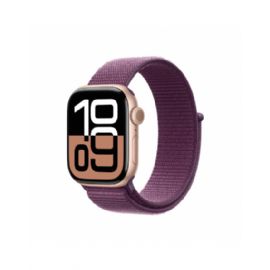 Apple Watch Series 10 GPS 42mm Rose Oro Cassa Alluminio con Plum Sport Loop - MWWK3QL/A