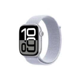 Apple Watch Series 10 GPS 46mm Argento Cassa Alluminio con Cinturino Sport Loop Nuvola Blu - MWWN3QL/A