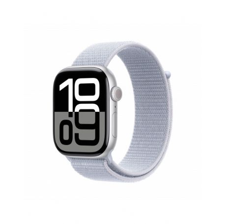 Apple Watch Series 10 GPS 46mm Argento Cassa Alluminio con Cinturino Sport Loop Nuvola Blu - MWWN3QL/A