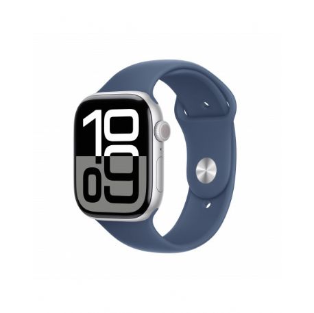 Apple Watch Series 10 GPS 46mm Argento Cassa Alluminio con Denim Sport Band - M/L - MWWM3QL/A