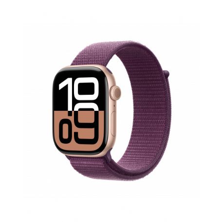 Apple Watch Series 10 GPS 46mm Rose Oro Cassa Alluminio con Plum Sport Loop - MWWV3QL/A