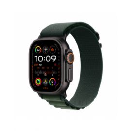 Apple Watch Ultra 2 GPS + Cellular 49mm Cassa Titanio Nero con Verde Scuro Alpine Loop - Small - MX4Q3TY/A